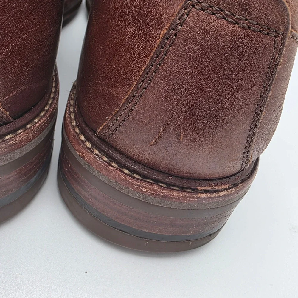 Johnston & Murphy Derby Dress Shoes Men 11M Brown Leather Brazil Lug Sole Preppy